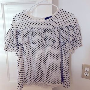 JCrew Swiss Dot blouse
